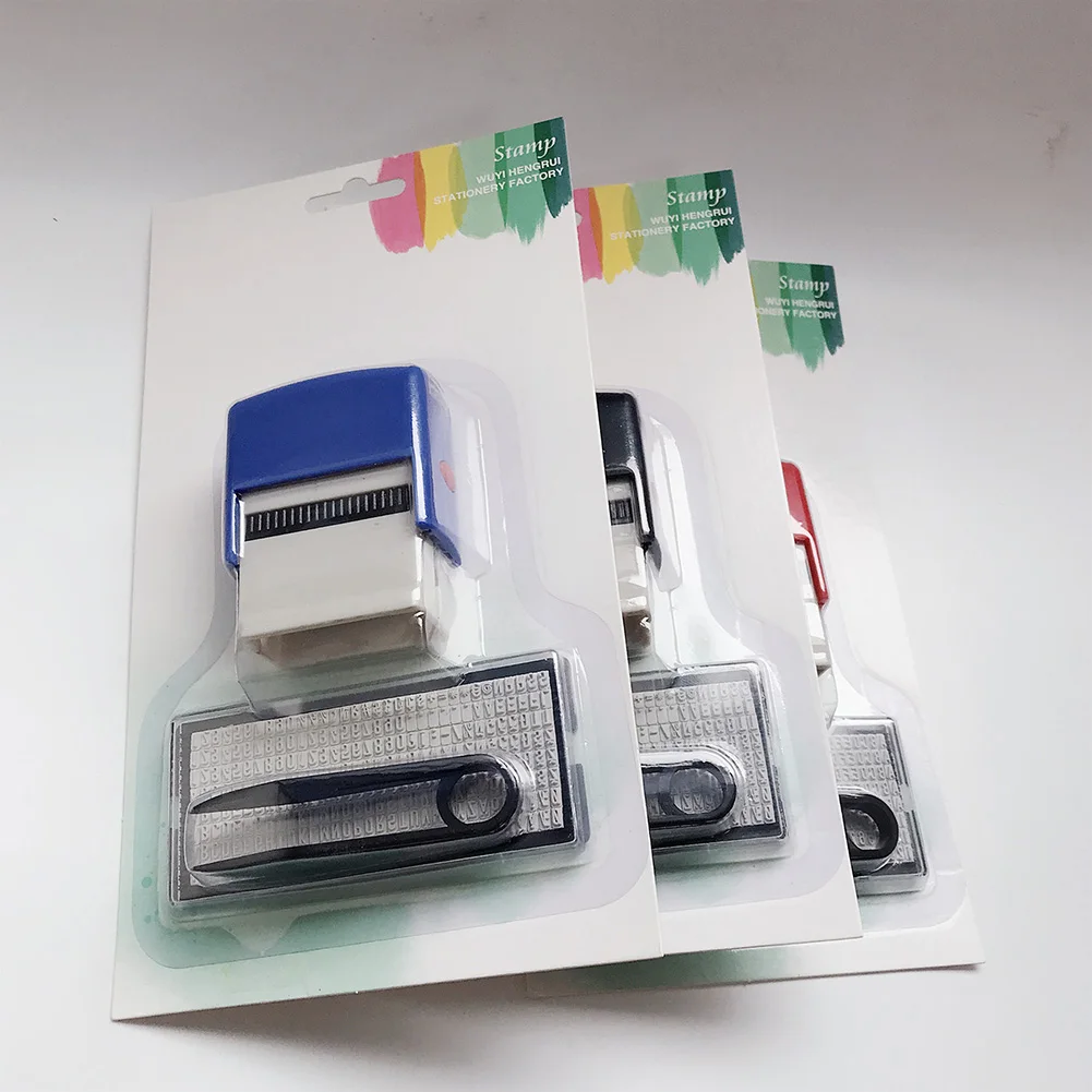 DIY Custom Stamp Rubber Kit Self Ink Dial Assortment Seal Business Number Monogram Printing Stamp tampon encreur personnalisé