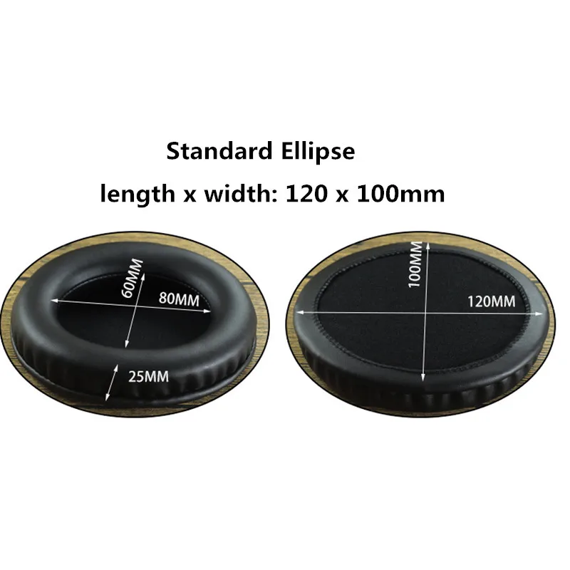 General Oval Replacement Earpads 100X80 95X75 70X60MM 120X100 Soft Protein Skin Memory Foam Ear Pads Cushions for Headphone