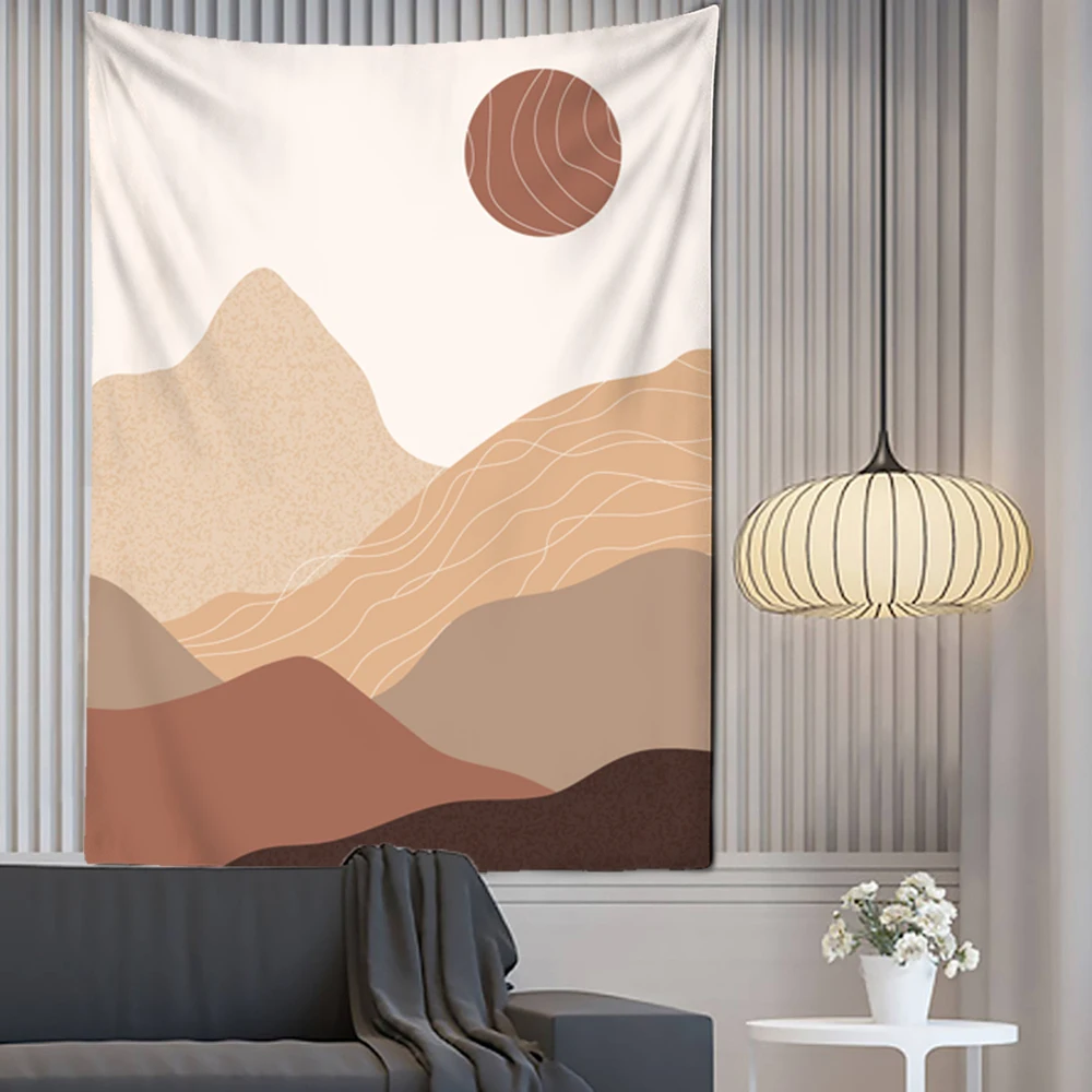 2021 New Mountain Tapestry Contrast Color Wall Hanging Mountain Landscape Tapestries Wall Hanging Tapestries Wall Art Blanket