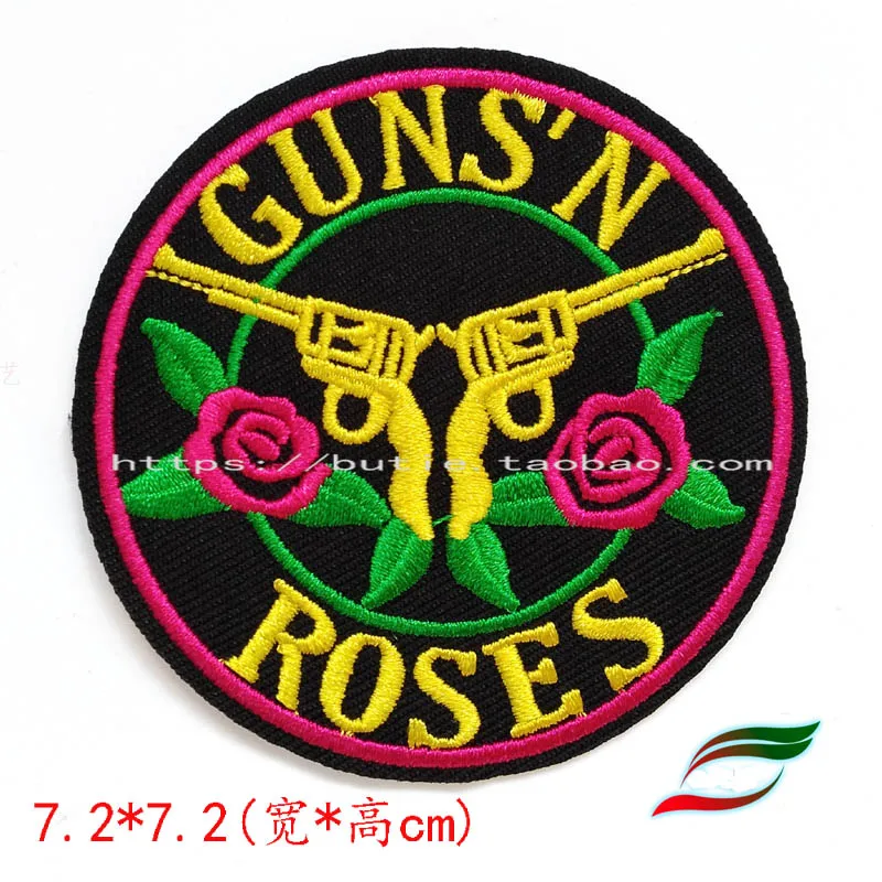 Adhesive embroidered cloth with A218 skeleton ghost Rose Rose rock punk band badge dress patch Decal