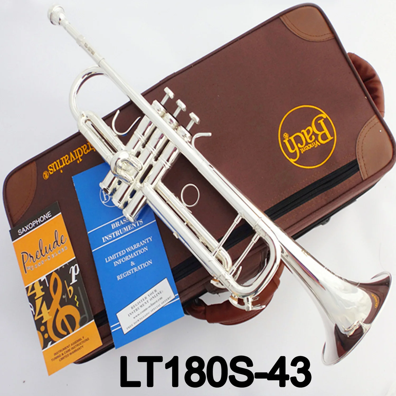 

Music Fancier Club Bb Trumpet LT180S-43 Silver Plated Music Instruments Profesional Trumpets 180S43 Included Case Mouthpiece