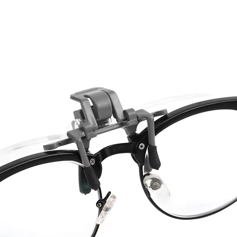 2X Eye Glasses Magnifier with Clip Third Hand Lighted Magnifying Glass Loupe f Needlework Crafts Reading Stamps Low Vision Aids