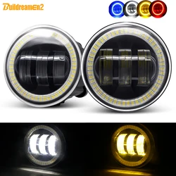 2 X Car Angel Eye Fog Light 30W LED Lens Fog Daytime Lamp DRL 12V For Infiniti FX FX35 FX37 FX45 FX50 G G25 G37 M M35H M37 M56