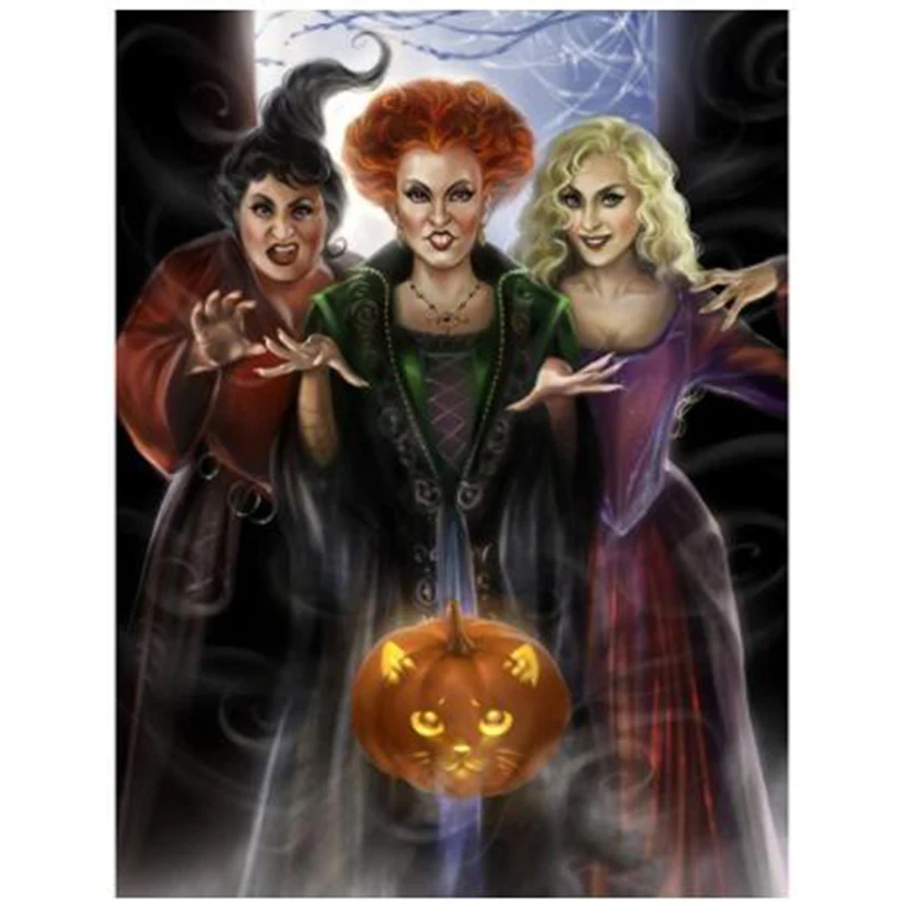 

3D Diamond Painting "Halloween Horror Movie Poster" DIY Full Rhinestones Drill Kits Square Round Diamond Embroidery BM378