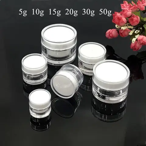 글로든 블랙 아크릴 빈 병 항아리, 최고급 아이 젤 화장품 크림 용기, 10 개, 5g, 10g, 15g, 20g, 30g, 50g, 새로운 스타일