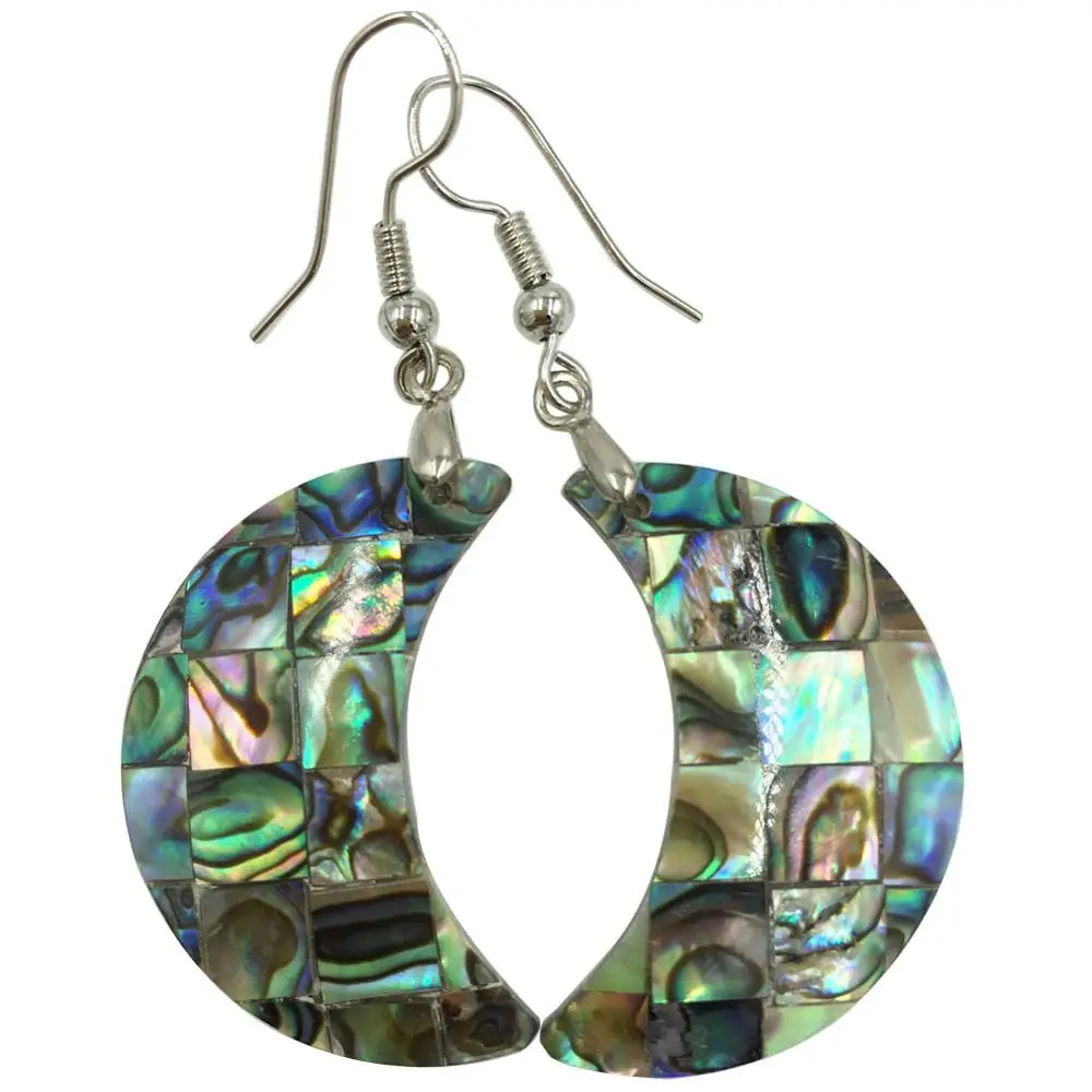 Fashion JewelryNatural New Zealand Abalone Shell Art Dangle Earring  MC8369