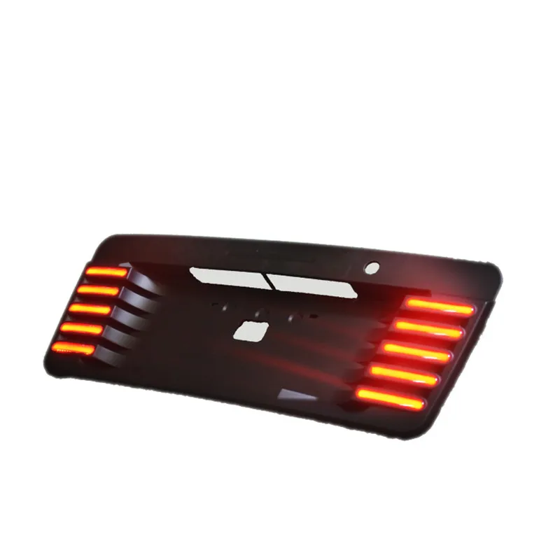 Extereior Rear License Plat Cover Rear Trims Plate Cover For Hiace 200 2005-2016 W/Led Brake Lights License Plate Cover Parts