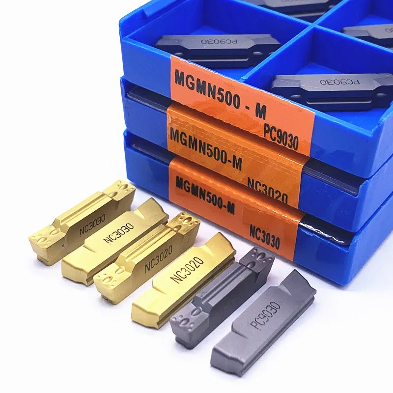 MGMN150-G MGMN200-G MGMN250-G MGMN300-M MGMN400-M MGMN500-M NC3020 NC3030 PC9030ใบมีดซีเมนต์คาร์ไบด์ใบมีดเครื่องกลึงเครื่องมือ