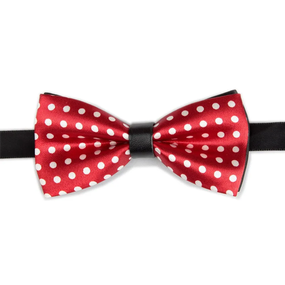 

2019 Dot print boys butterfly for kids baby necktie PU bow tie bowtie gravata corbatas TIES