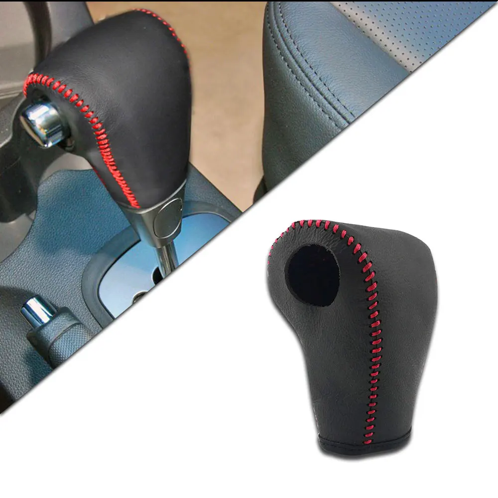 Muchkey Leather Gear Knob Stick Covers AT For KIA SPORTAGE 2007 2008 2009 2010 2011 2012 2013 Non-slip Automatic Shifter