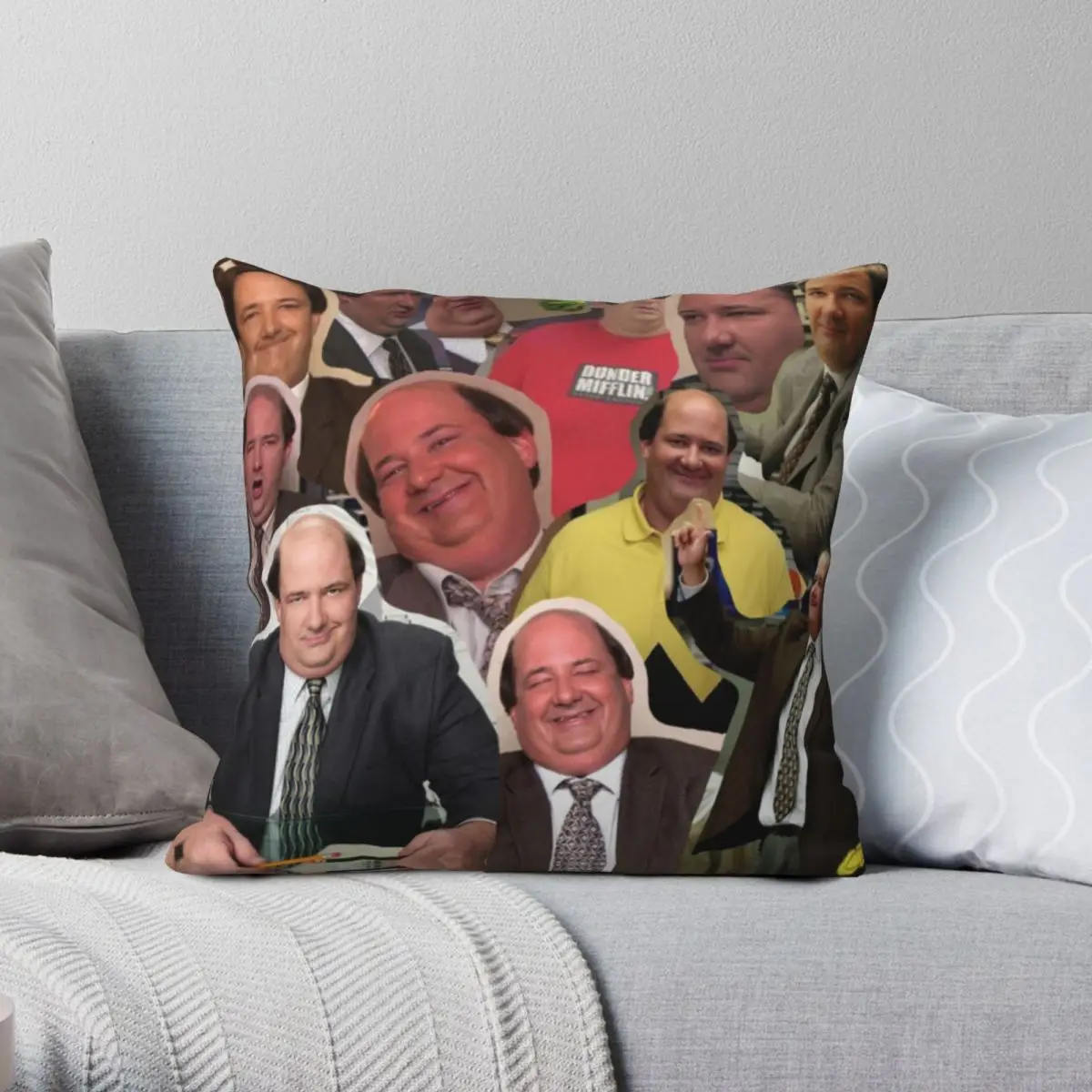 Kevin Malone Brian Baumgartner Square Pillowcase Polyester Linen Velvet Creative Zip Decor Throw Pillow Case Sofa Cushion Cover