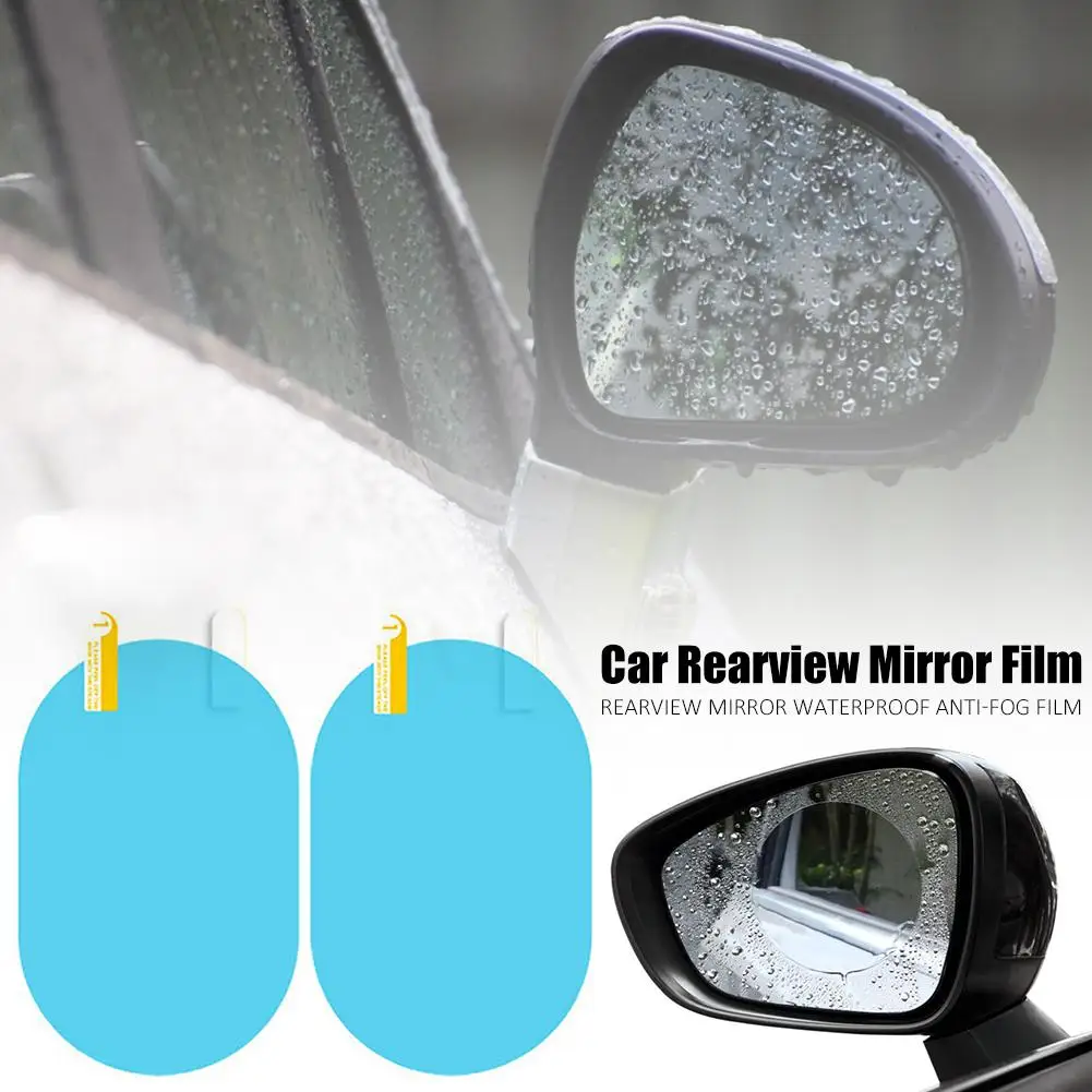 2PCS Car Rearview Mirror Film Waterproof Anti-fog Anti-glare Rainproof Car Rearview Mirror Cover Shield For Car Suv Truck