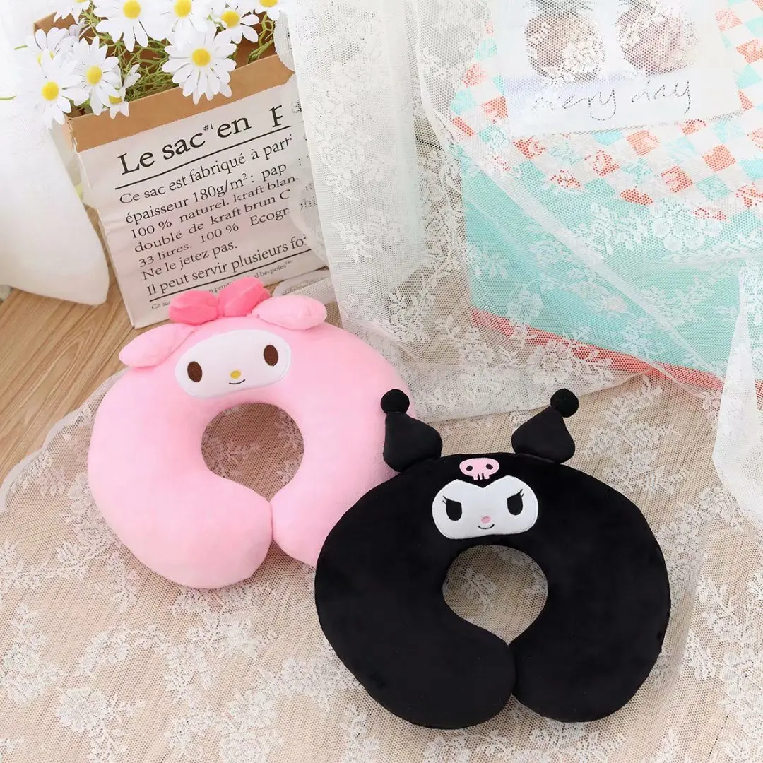 5 Styles Cute Melody Kuromi Cinnamorolls Cartoon U Shaped Pillow Ttravels  Portable  Lunch Break Decor Headrest Gift For Girls