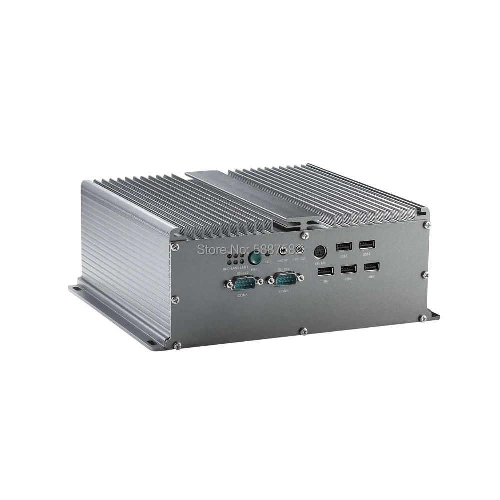 Multi COM HDMI VGA 1037U 10*RS232 Fanless MINI BOX PC