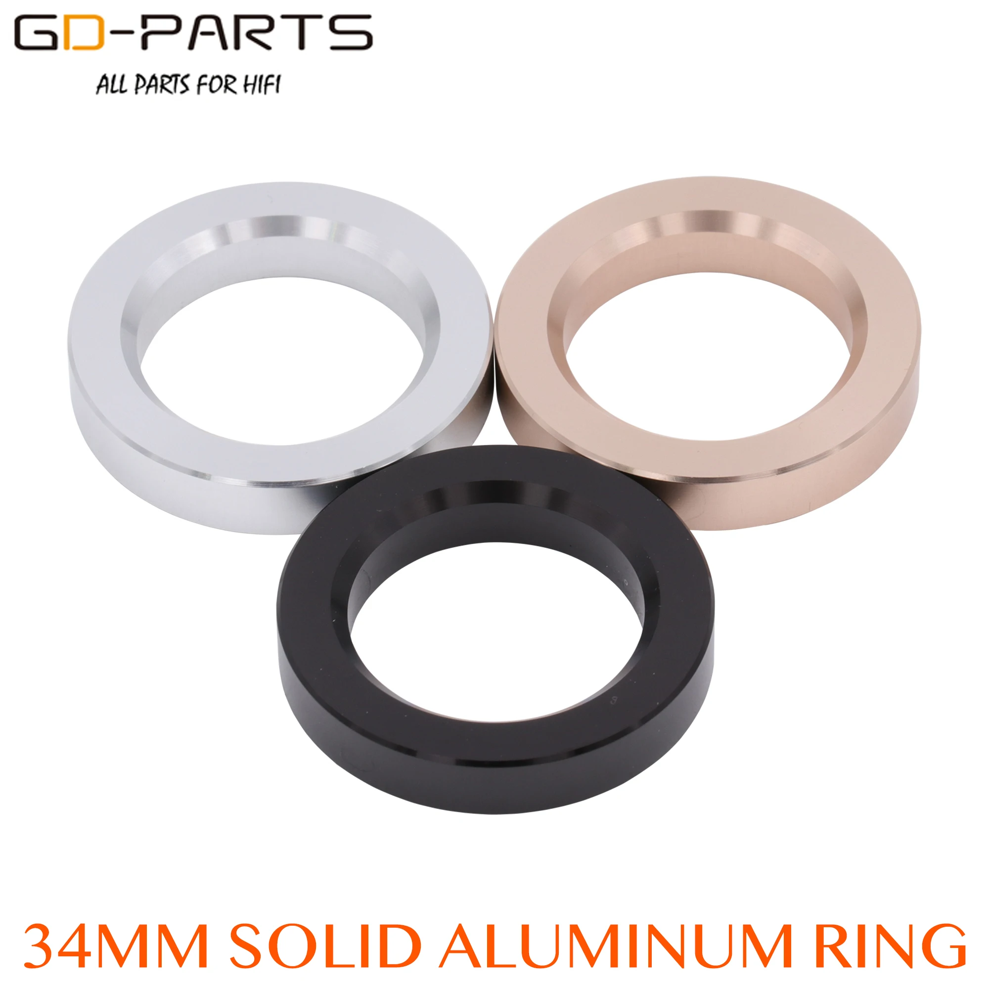 34*23*6mm obrabiane pełna podstawa aluminiowa pierścień dekorowanie koło podkładka dla rocznika Hifi Audio 6N1 12AX7 12AU7 ECC81 wzmacniacz rurowy DIY * 1