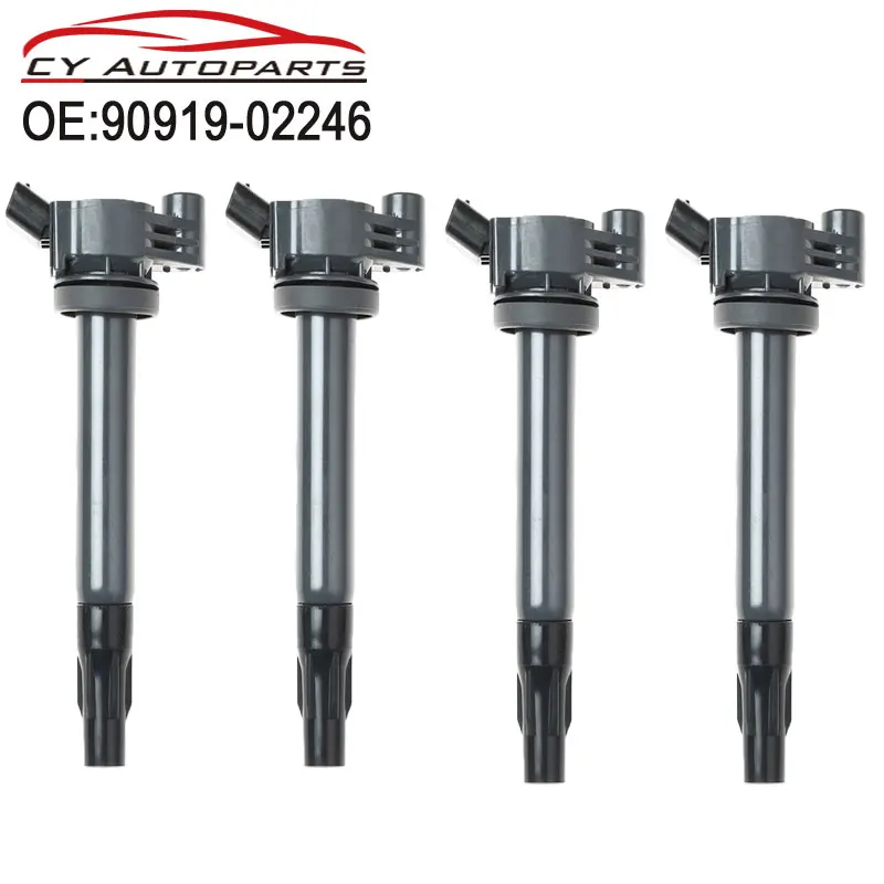 4PCS New Ignition Coil For Toyota Camry Highlander Solara Lexus ES330 RX330 90919-02246 9091902246