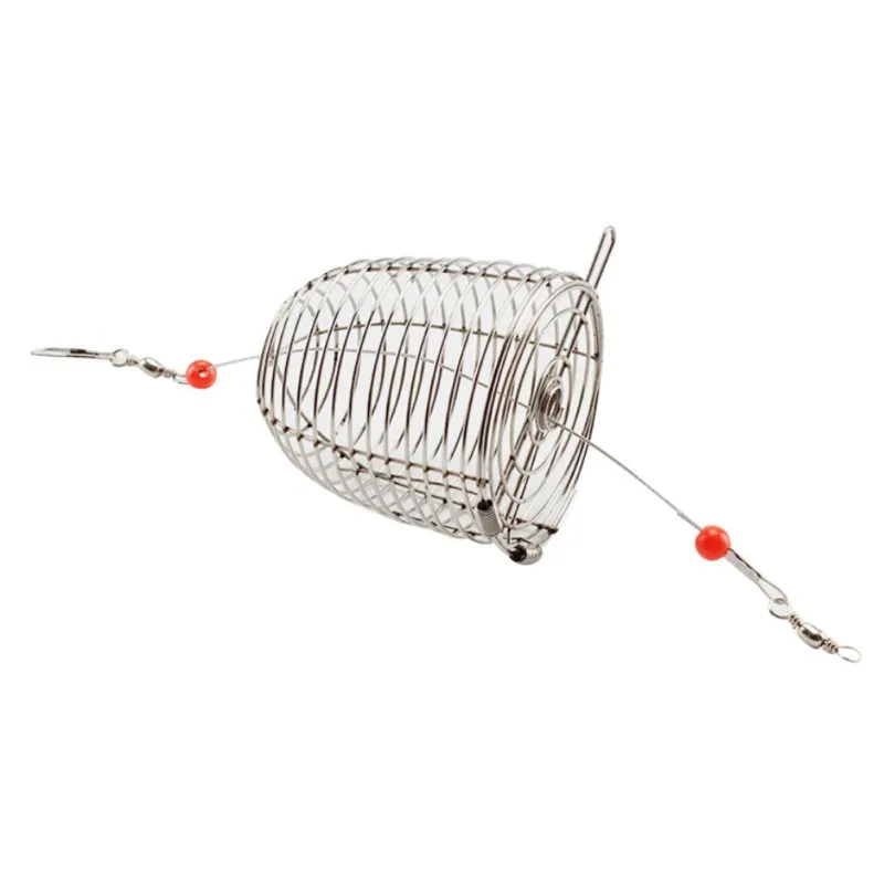 Durable Aquarium Stainless Steel Bait Feeder Bait Feeder Fish Tank Crystal Shrimp Dry Food Feeding Fishing Lure Cage Trap Basket