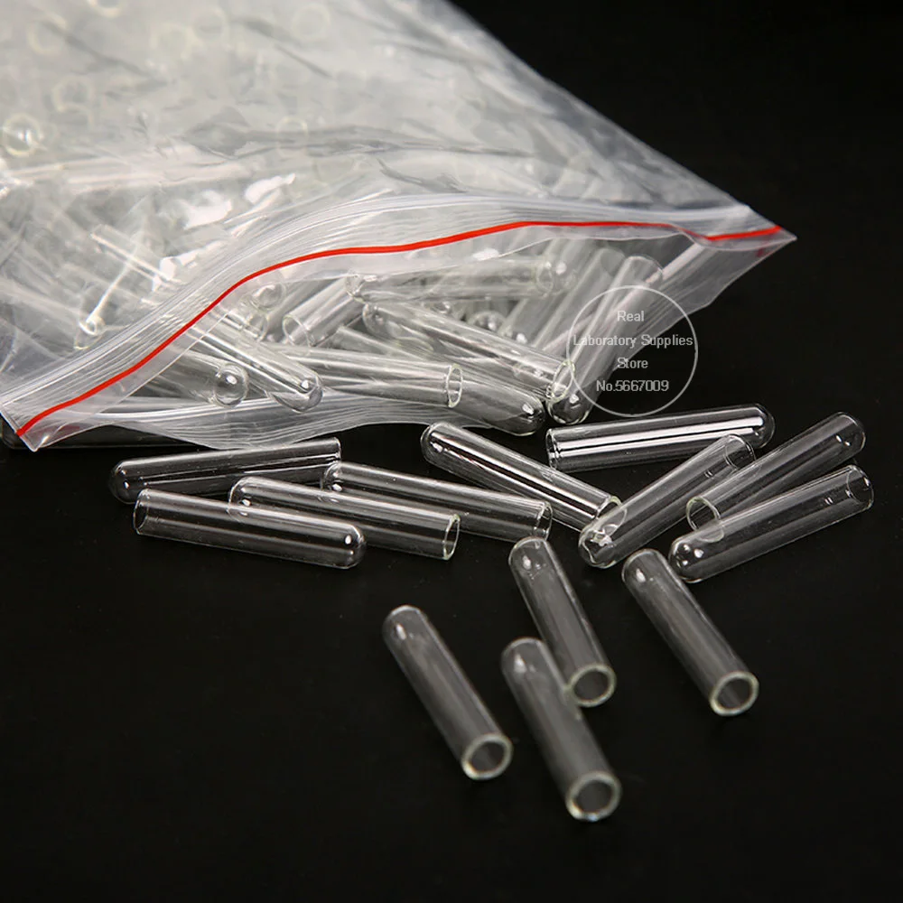 200pcs/lot 6*30mm 6*50mm 7*30mm 7*50mm Mini glass test tube Small ductule Lab canaliculus Fermentation tube