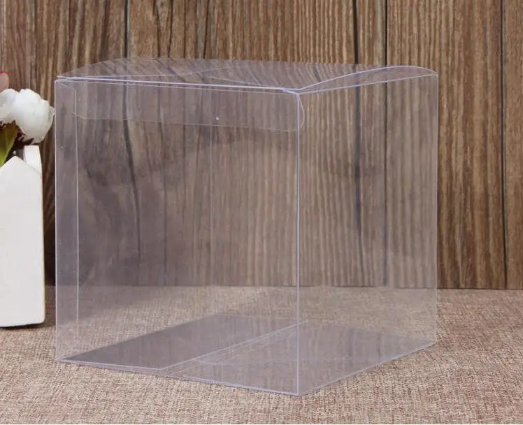 500pc 9*9*9cm Clear Plastic Pvc Box Packing Boxes for Gifts/chocolate/candy/cosmetic/crafts Square Transparent Pvc Box Wholesale