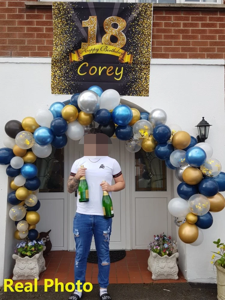 Laeacco الذهب 50 40 60 70 80th حفلة عيد ميلاد مخصصة ملصق البيرة الاحتفال صورة خلفية التصوير الفوتوغرافي خلفية التصوير الفوتوغرافي