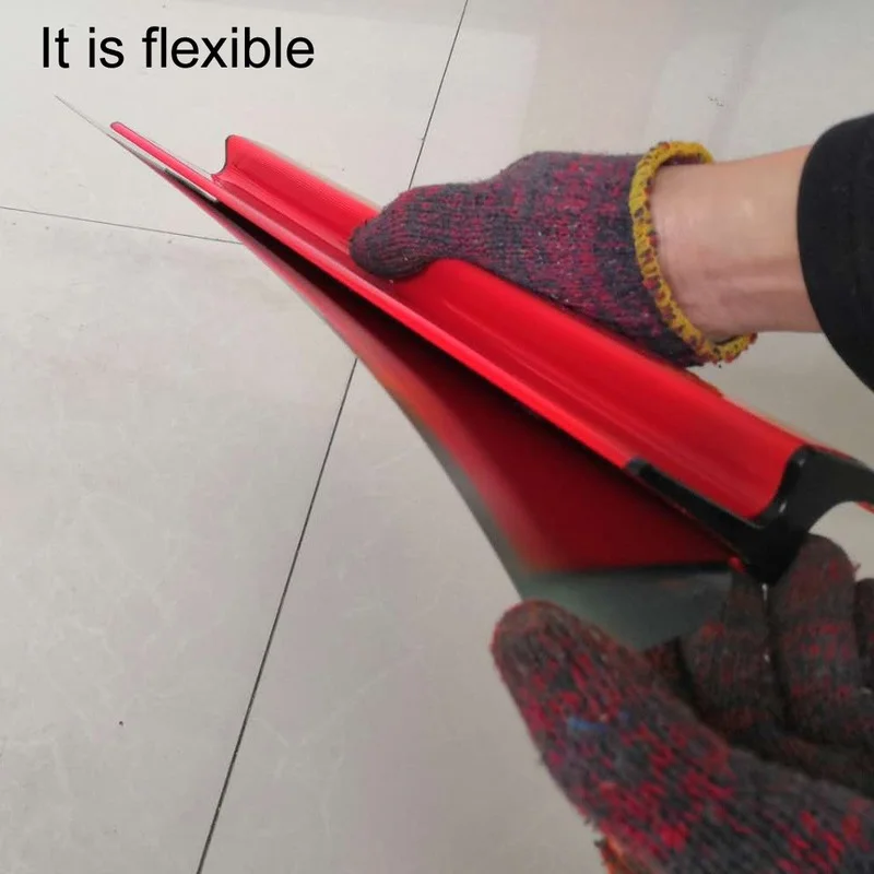 Nieuwe 40Cm Rode Stukadoors Troffel Schop Bouw Tool Rvs Plastic Gipsplaten Smoothing Spatel Behang Mural Cutter