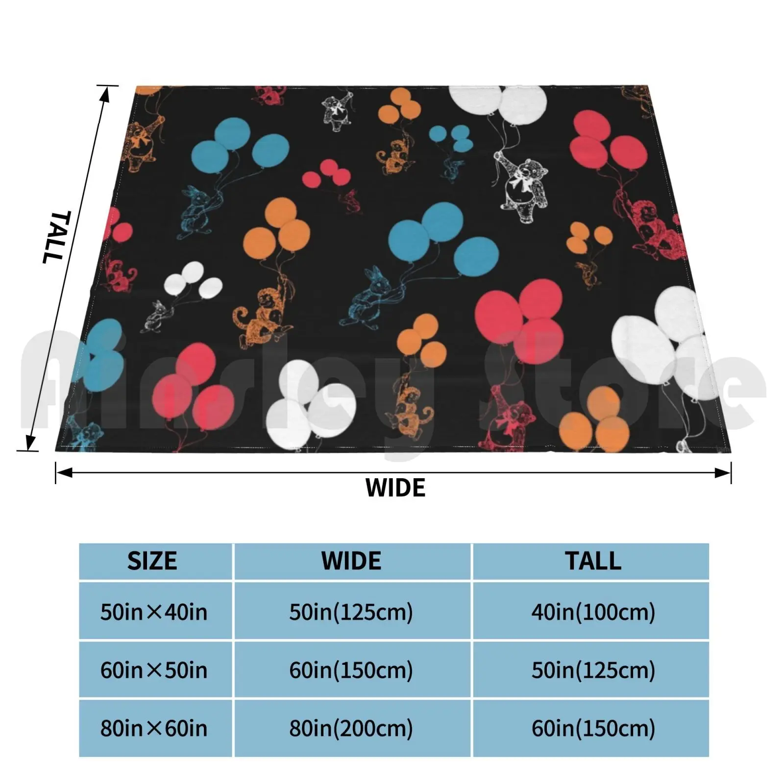Fly Up To The Sky Blanket Fashion Custom Bear Bears Teddy Monkey Africa Safari Hare Rabbits Rabbit Rodent