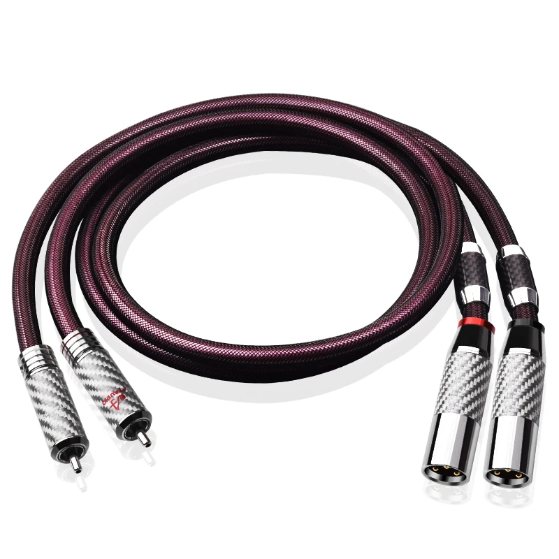 ATAUDIO Pure Silver RCA to XLR Cable Hi-end Dual XLR to Dual RCA Audio Cable