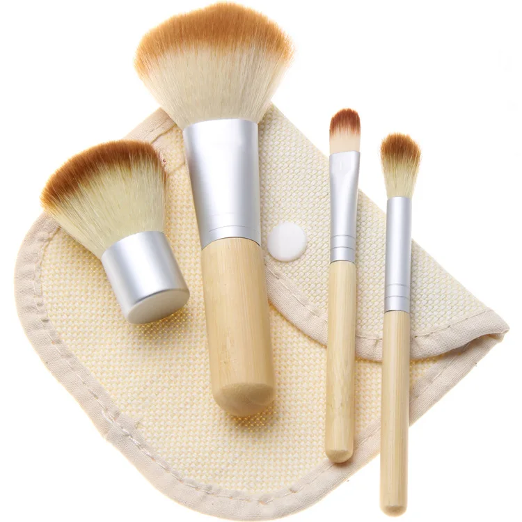 

OEM Professional Manufacturing Low MOQ 4PCS Bamboo Eyeshadow makeup Brush Set Makeup Brushes Beauty Makeup brushes Maquillaje