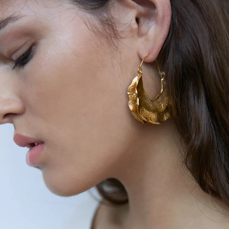 2026 New Metal Alloy Big Circle Earrings Women Geometric Statement Drop Earring Female Simple Long Hanging Earrings For Women