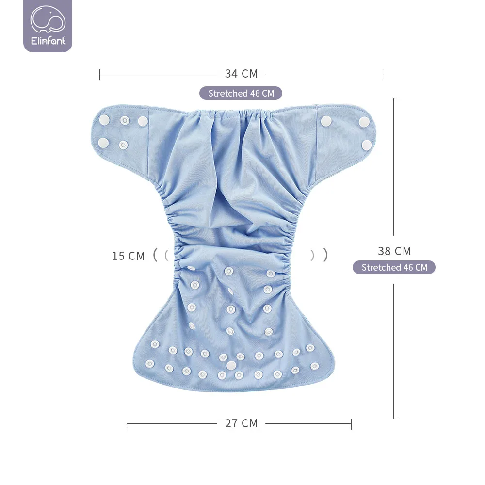 Elinfant Suede Cloth Dry Fast New Design Washable Adjustable Reusable For 3-15kg Cloth Pocket Diaper