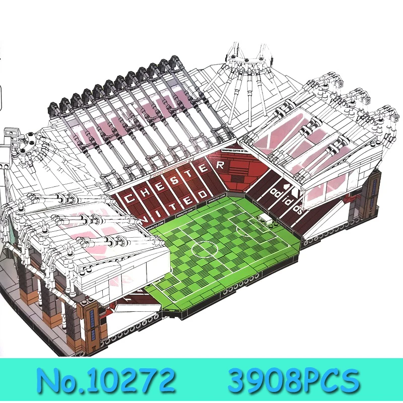 

IN STOCK 10272 Old Trafford Manchester 4150PCS Creator City Street View Model Building Blocks Bricks Toys Kids Gift 10202