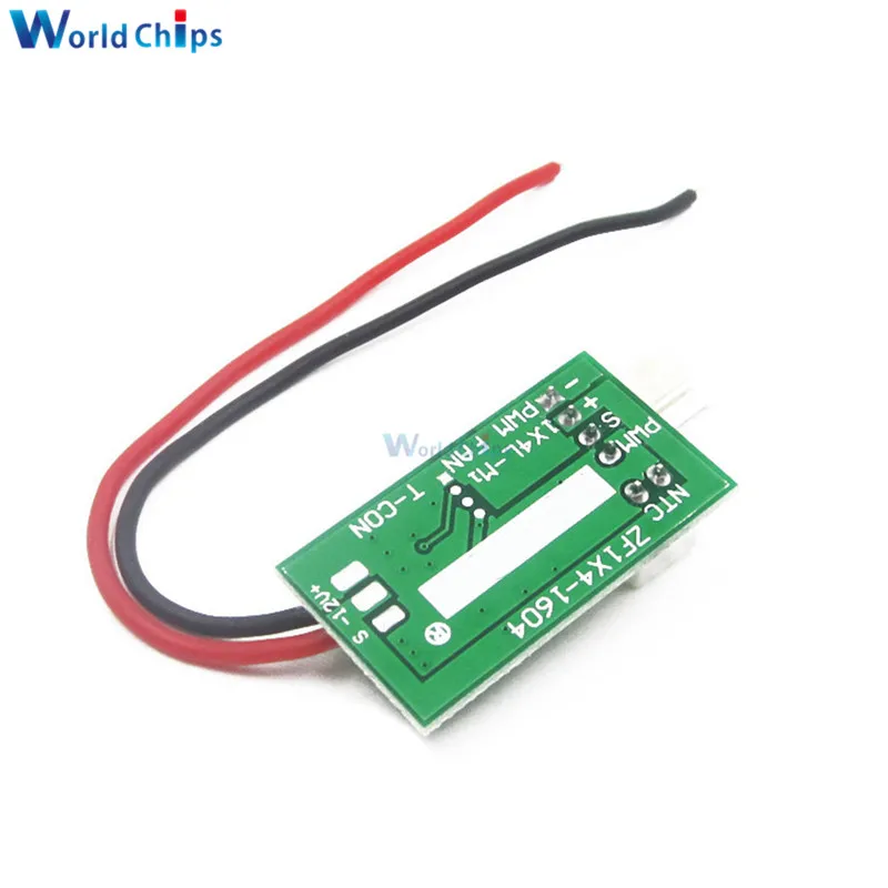 DC 12V PWM Temperature Detector Probe Controller 4-Wire Temperature Fan Speed Controller Governor for PC Fan/Alarm STK IC