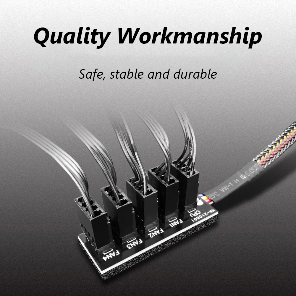 33,5 см от 1 до 5 4-контактный ШИМ-вентилятор, разделитель, адаптер, кулер ЦП, чехол для ПК, вентилятор охлаждения шасси, Удлинительный кабель питания