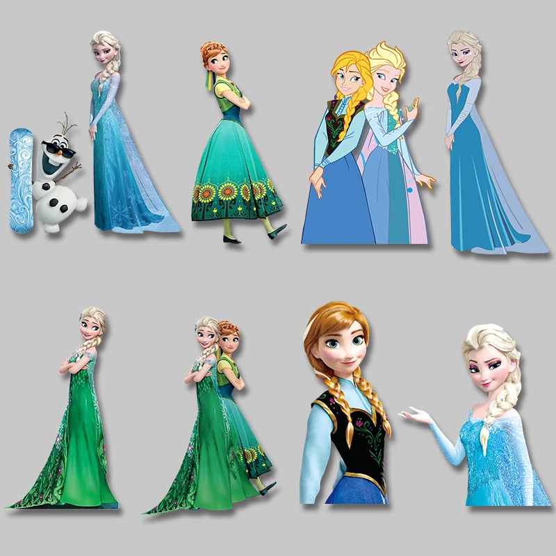 Frozen Elsa Animation Vinyl Sticker For Clothes Heat Transfer printing DIY Appliques Patches for Kids Clothing Jacket