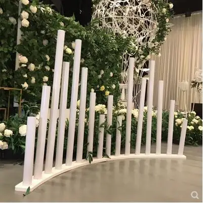 Wedding props variable arc ornaments T stage guide stage background decoration S-shaped PVC line spectrum round fence