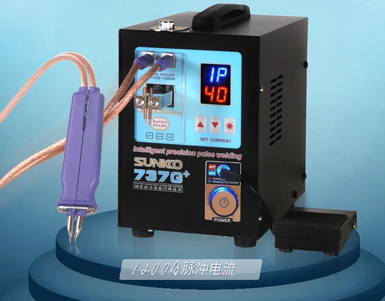 SUNKKO 737G+ Spot Welding Machine 4.3KW High Power Automatic Spot Welding Machine For 18650 Lithium Batteries Pulse Spot Welders