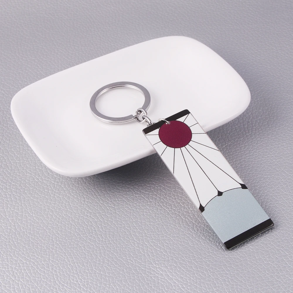 Anime Demon Slayer Keychain Kamado Tanjirou Acrylic Fashion Trend Key Ring For Earring For Women Men Gift Decoration Car Jewelry image 3