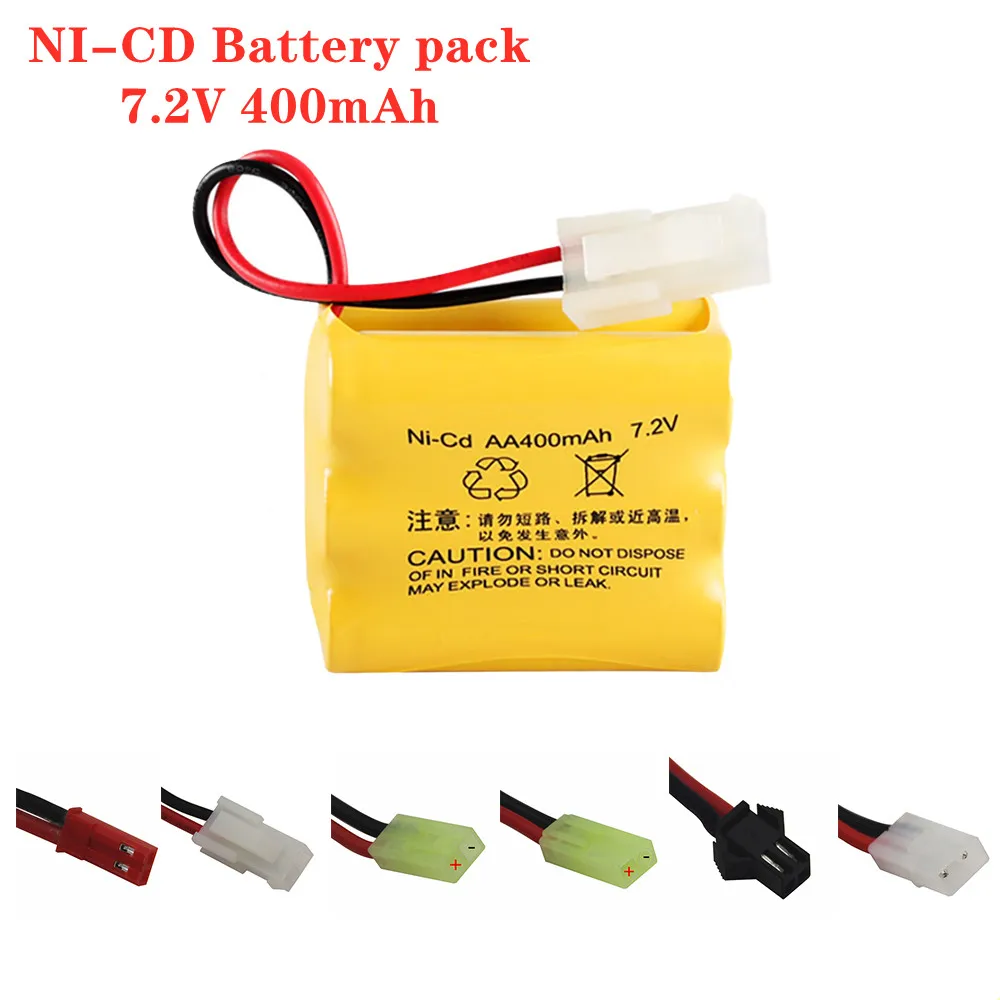 

7.2v 400mah Ni-Cd Battery Pack For Rc Truck/Hq510 513 523 Rc Car/Rc Boat /Rc Tank AA Batteries Rechargeable Battery SM 5557 Plug