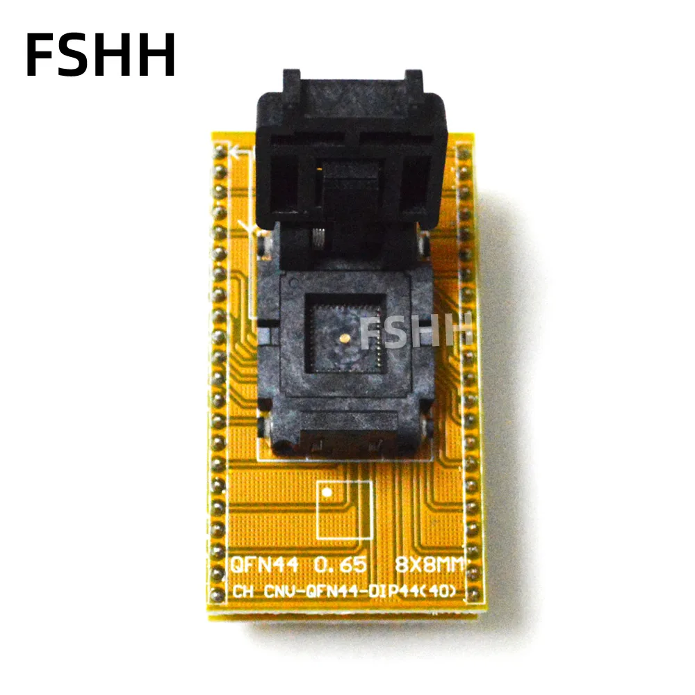 QFN44 to DIP44 Programmer Adapter QFN44 WSON44 DFN44 MLF44 IC test socket 44QN65F18080 44QN65S18080 Pitch 0.65mm Size 8x8mm