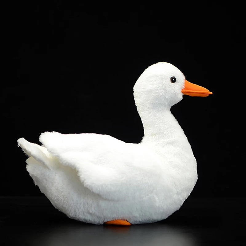 

Cute Soft Call Duck Stuffed Plush Toys White Pet Duck Lifelike Animals Model Dolls Simulation Cuddly Kids Aldult Gift Original