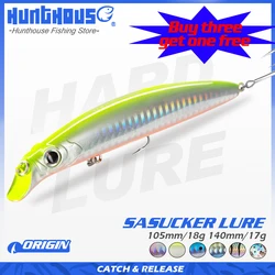 Hunthouse Sasuck 105&140mm 18g&17g Floating Pencil Fishing Lure Wobbler Bait Jerkbait For Fishing Seabass Lipless Long Cast