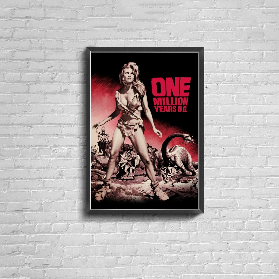 One Million Years B.C. Movie Poster (1966) Canvas Print Home Vintage Wall Painting Decoration (No Frame)