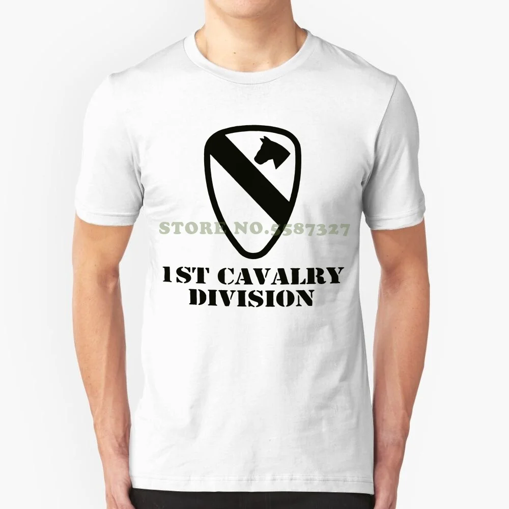 Printed Round Men Tshirt Cheap Price Army 1st Cavalry Division Subdued Veteran T Shirt Classic Tops Tee Shirts