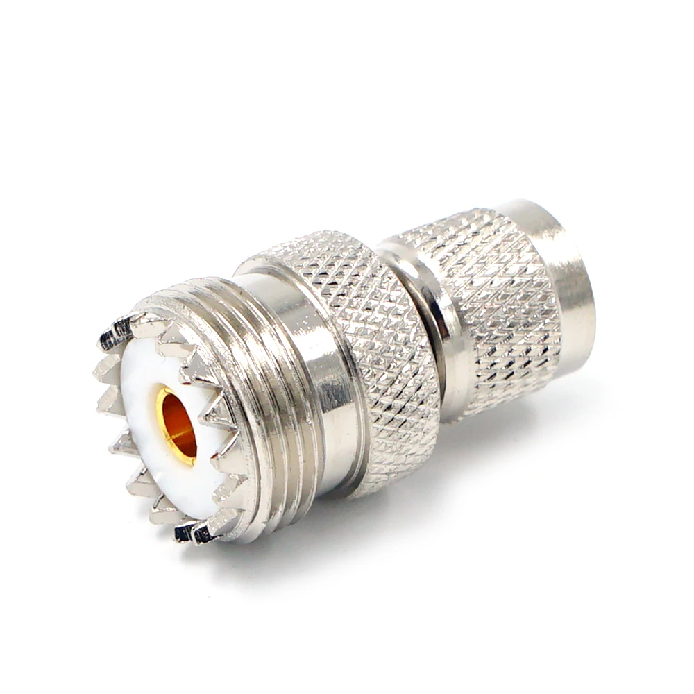 1pcs Connector mini UHF PL259 Male to UHF SO239 Female RF Coax Adapter