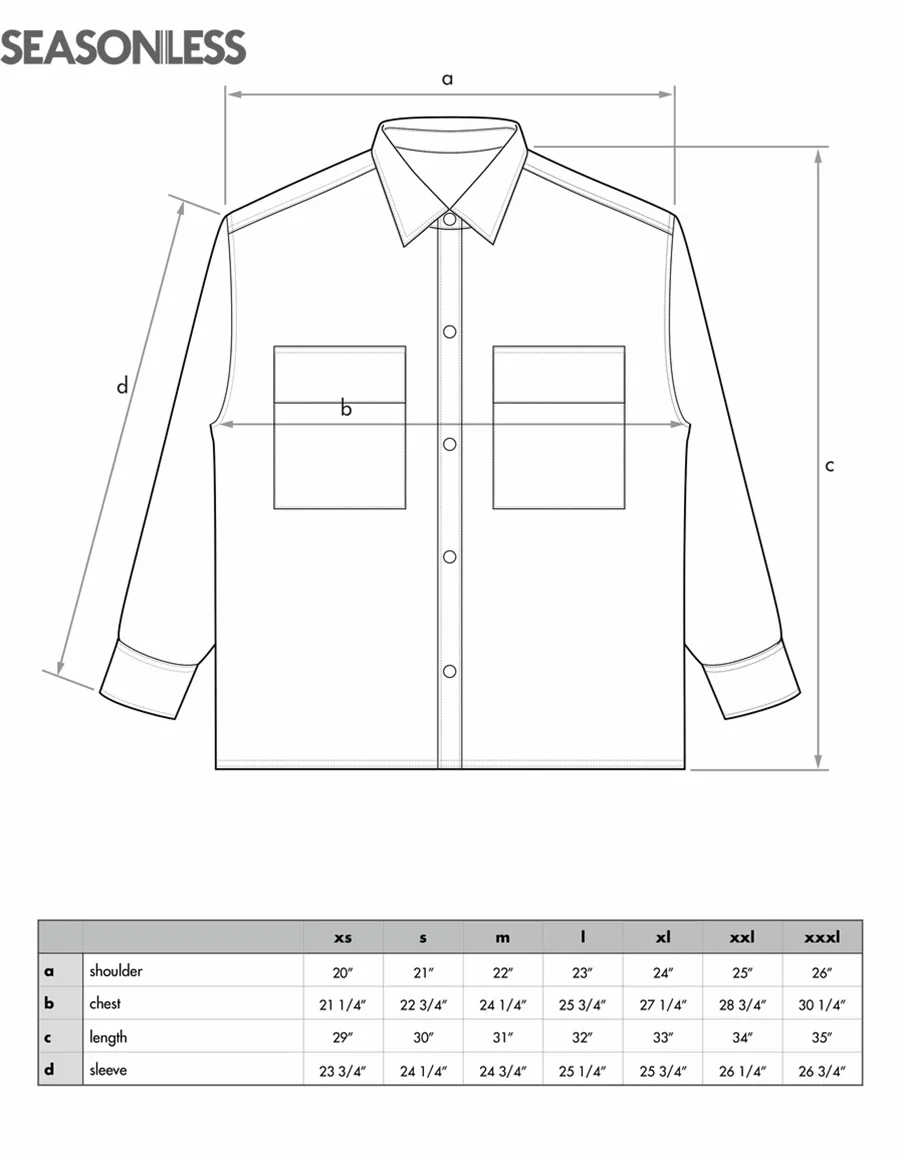 SEASONLESS Suede Men's oversized Loose Fit Heavyweight Western Two Pocket drop shoulder Long-Sleeve Snap Work Shirt