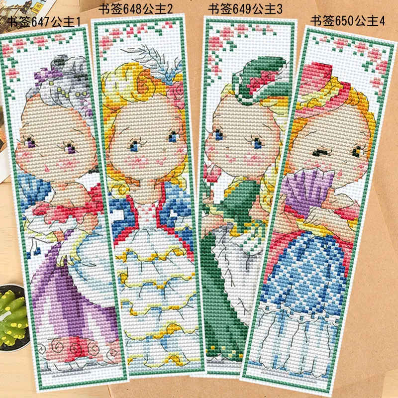 flowers 2 Bookmark Princess DIY Craft Stich Set Cross Stitch Needlework Embroidery Crafts Counted Cross-Stitching Kit