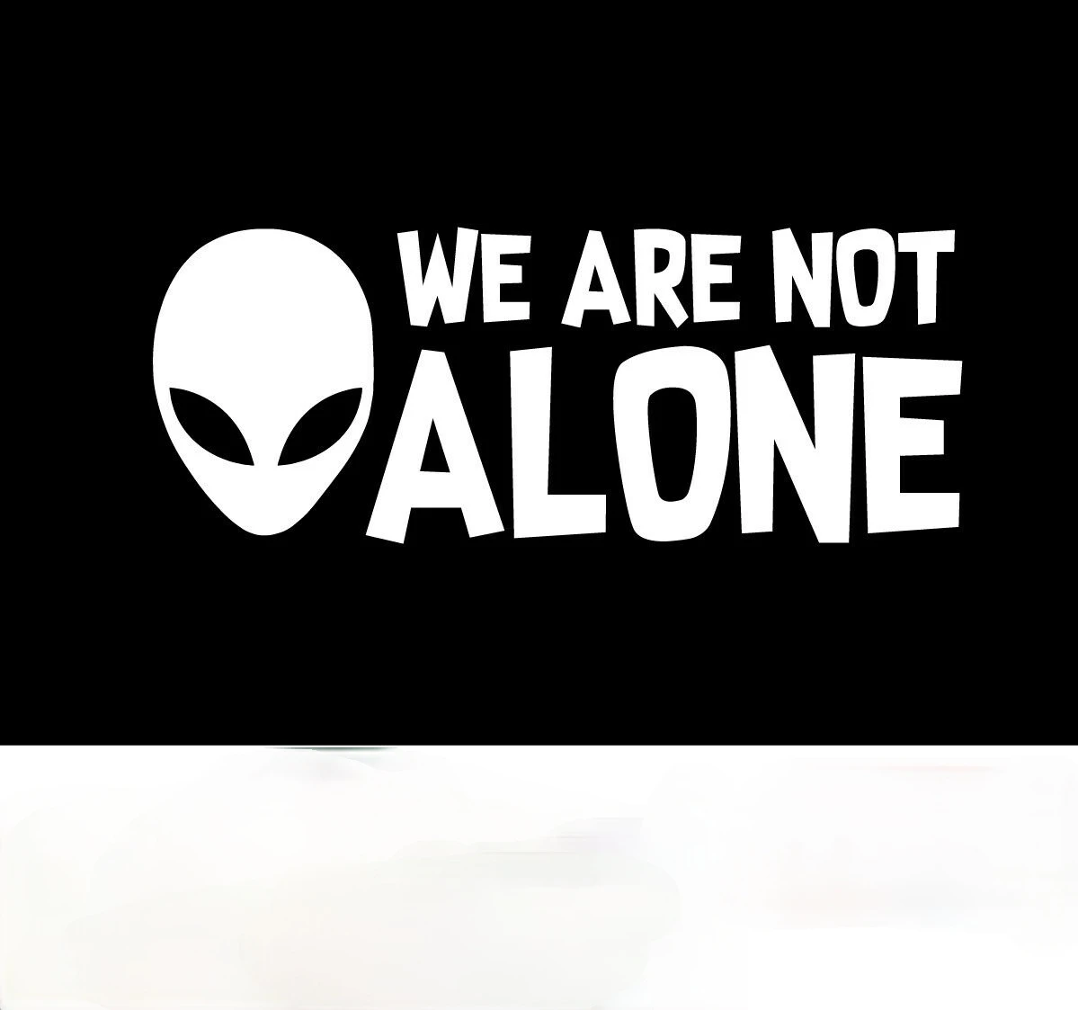 Alien We Are Not Alone Decal UFO Alien Window Bumper Sticker Decoration Car Styling Car Stickers JDM Bike KK Vinyl Decals PVC