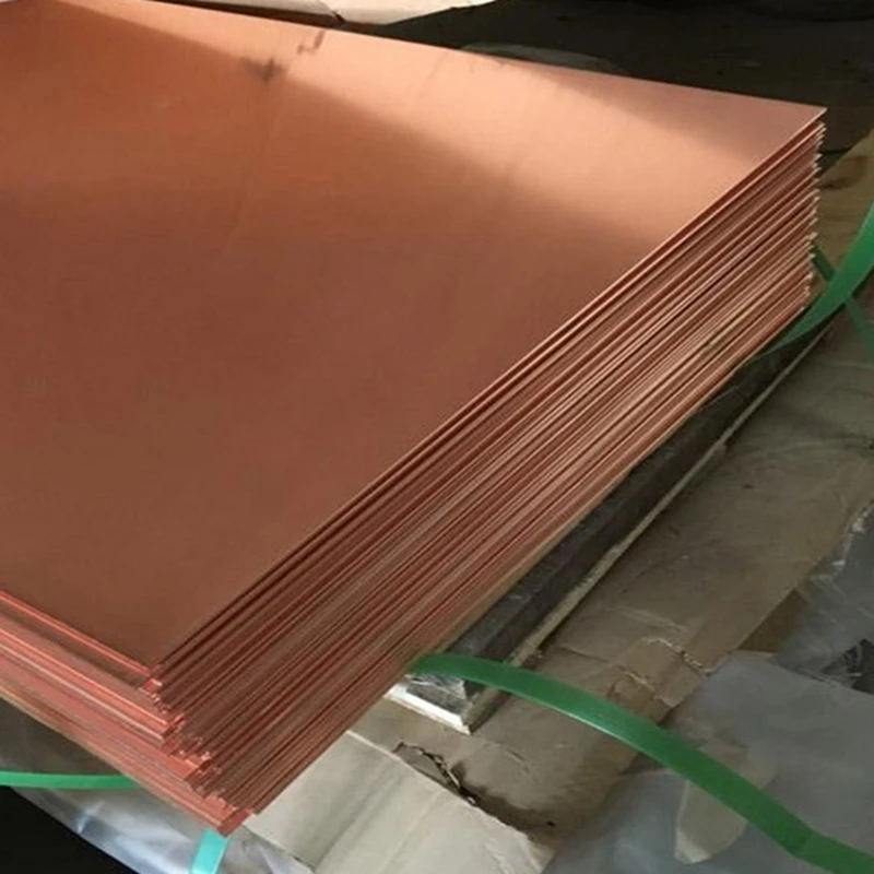 Copper Plate Sheet 0.8mm to 5mm C11000 ISO Plates High Pure  Cu Tablets Strip Shim Thermal Pad DIY Customized CNC service