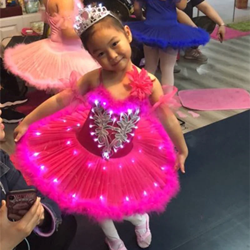 Professionele Ballet Tutu 'S Led Zwanenmeer Volwassen Kind Ballet Dans Kleding Tutu Rok Vrouwen Ballerina Jurk Voor Meisjes Party Wear