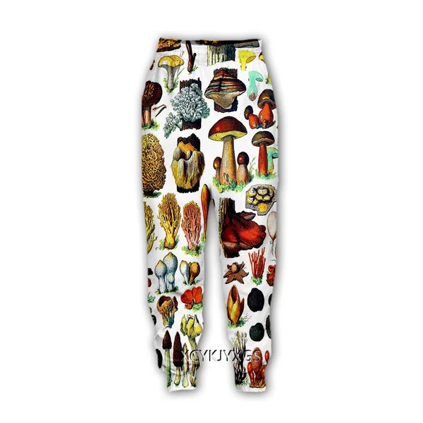 

New Unisex Mushroom Art 3D Print Causal Clothing Fashion Men Women Hip Hop Pants Plus Size S-7XL Trouser Jogger Men